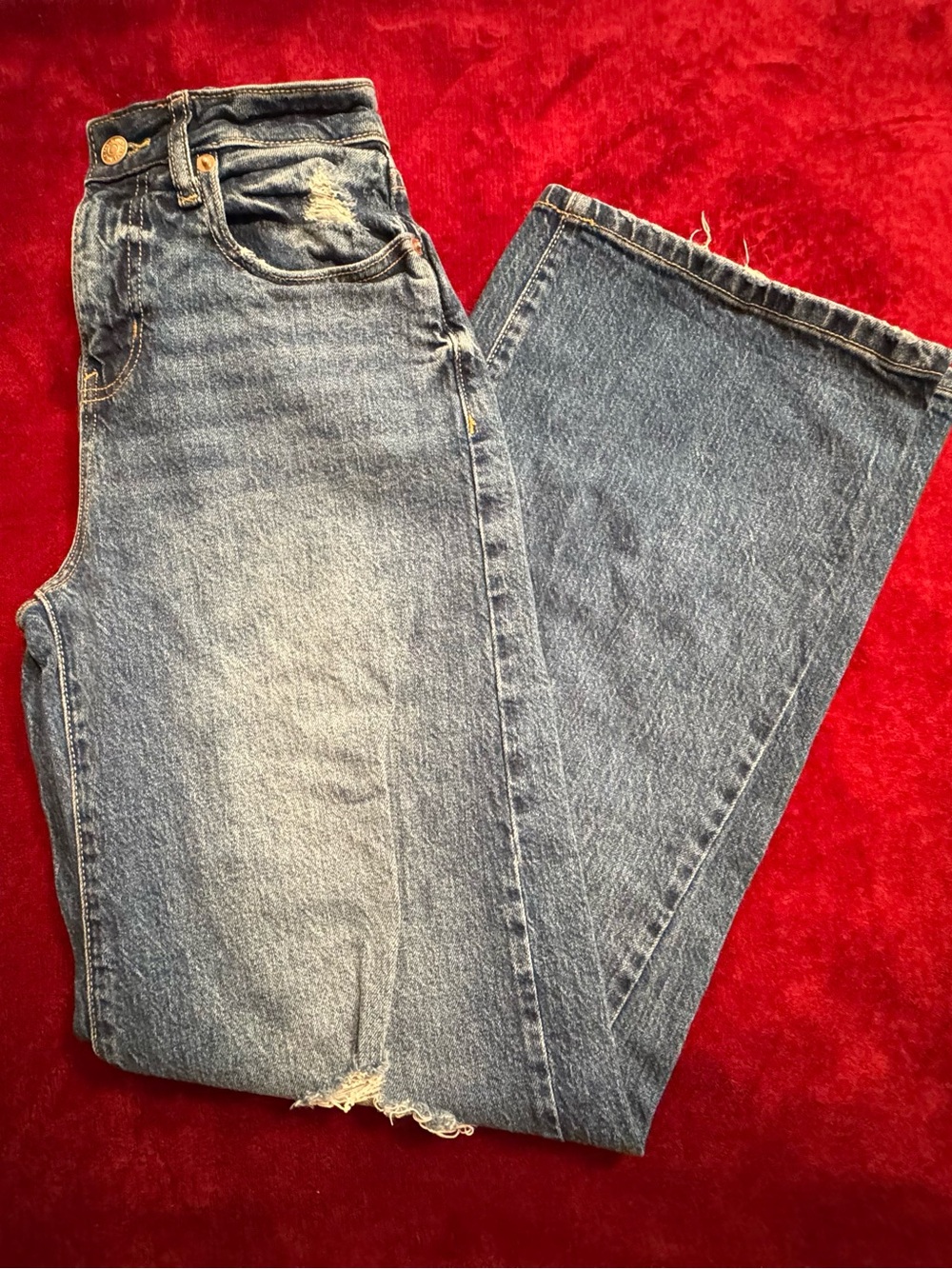 wild fable Women's Light Blue Wide-Leg Denim Jeans